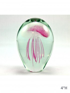 Glass Jellyfish Paperweight